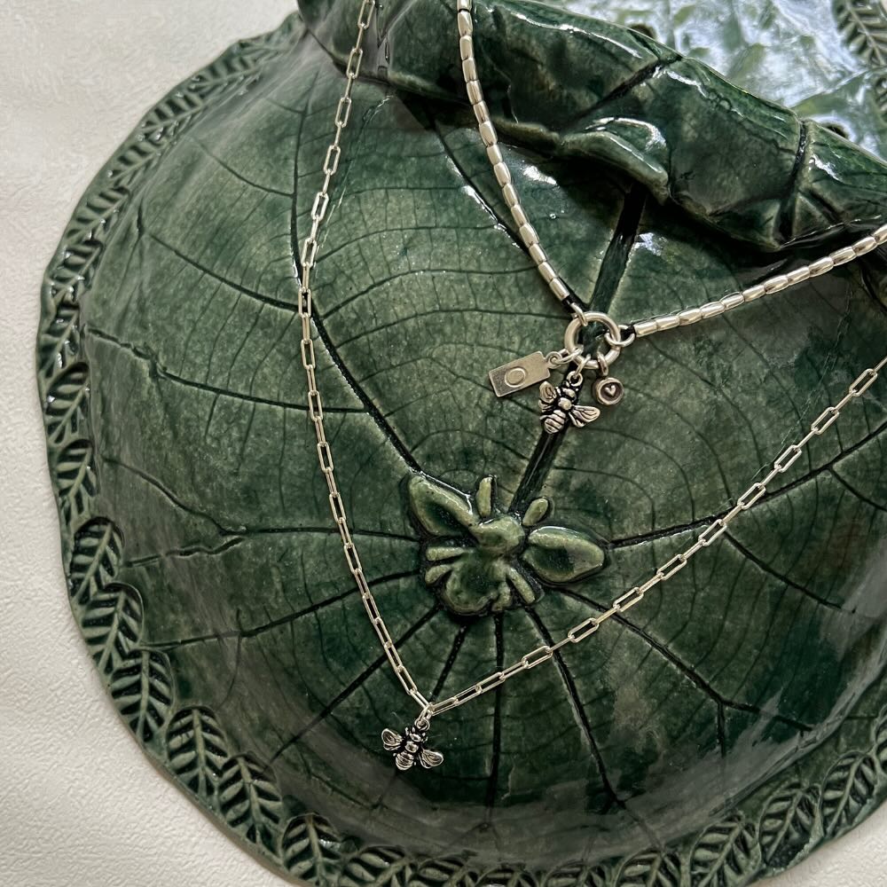 Hill Tribe Silver Beaded Charm Necklace