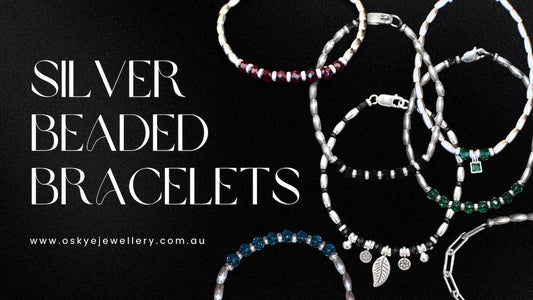 Beaded Bracelets Sterling Silver - Handmade in Australia