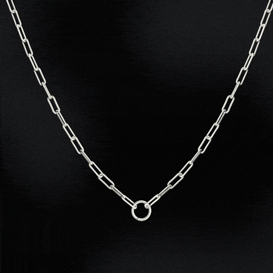 Personalised Silver Paperclip Pendant Necklace