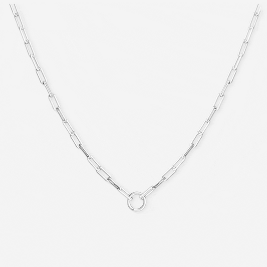 Personalised Silver Paperclip Pendant Necklace
