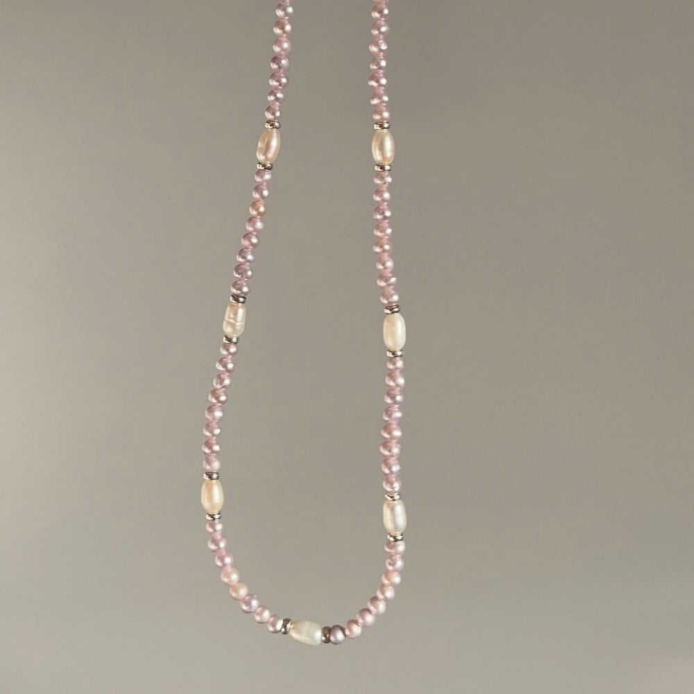 Lavender Freshwater Pearl Beaded Choker