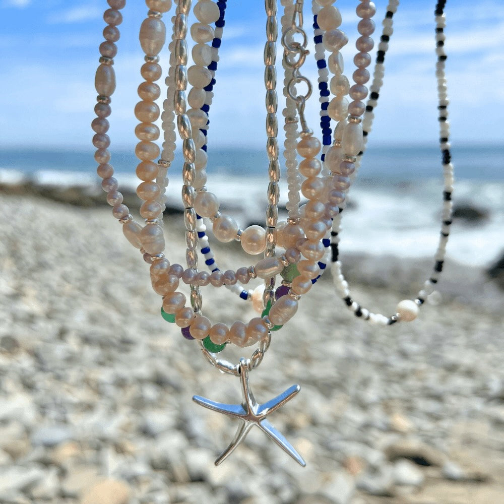 Silver discount beaded choker