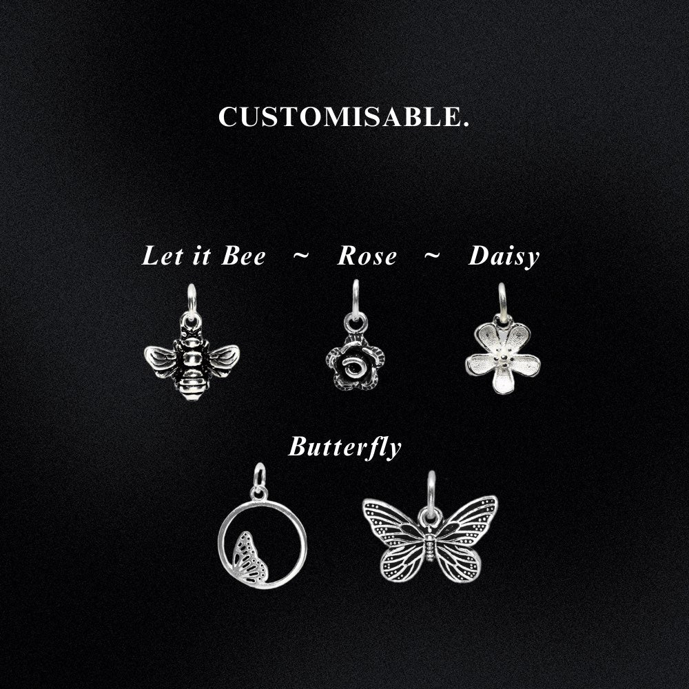 Introducing our latest creation – the customisable necklace made with Hill Tribe silver beads and your choice of charm. This customisable necklace allows you to express your individuality and personality by choosing a charm that represents your style. Whether it’s a bee, butterfly, or flowers, we have a range of options for you to choose from.
