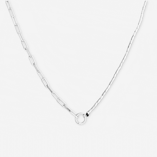 Personalised Half Beaded & Half Chain Charm Necklace
