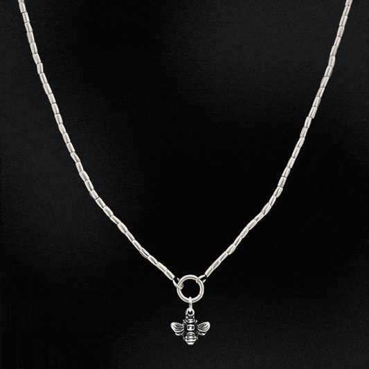 Personalised Hill Tribe Silver Beaded Charm Necklace