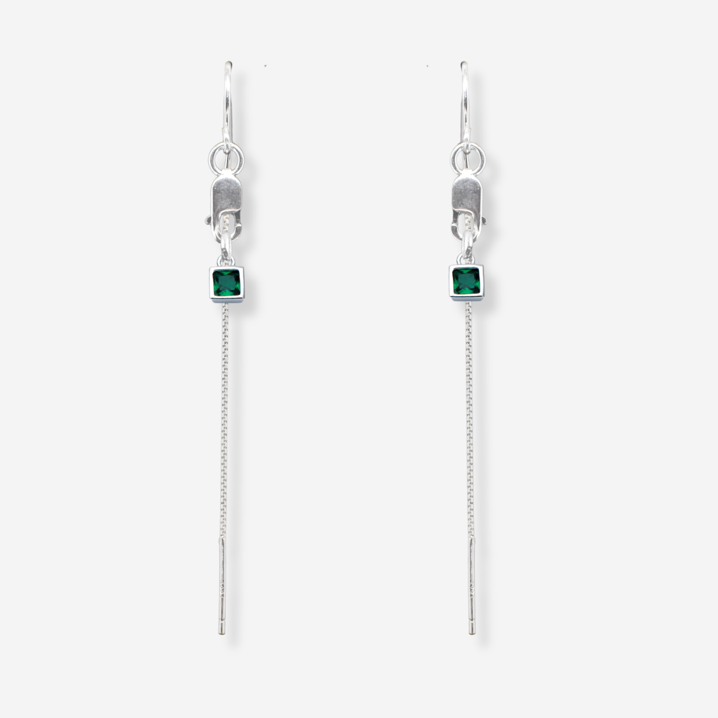 Sterling Silver Evergreen Thread Earrings