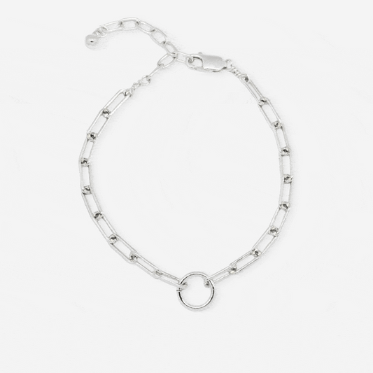 Personalised Large Silver Paperclip Chain Bracelet