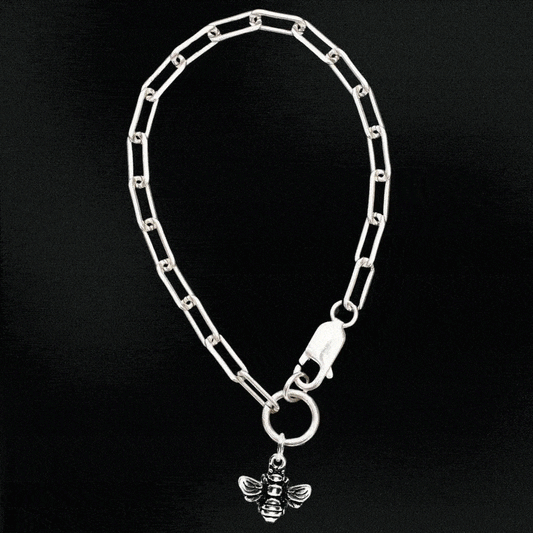 Personalised Large Silver Paperclip Chain Bracelet
