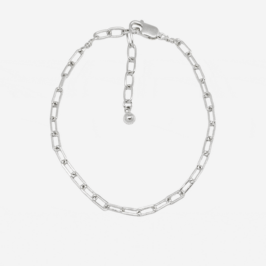 Personalised Small Silver Paperclip Chain Bracelet