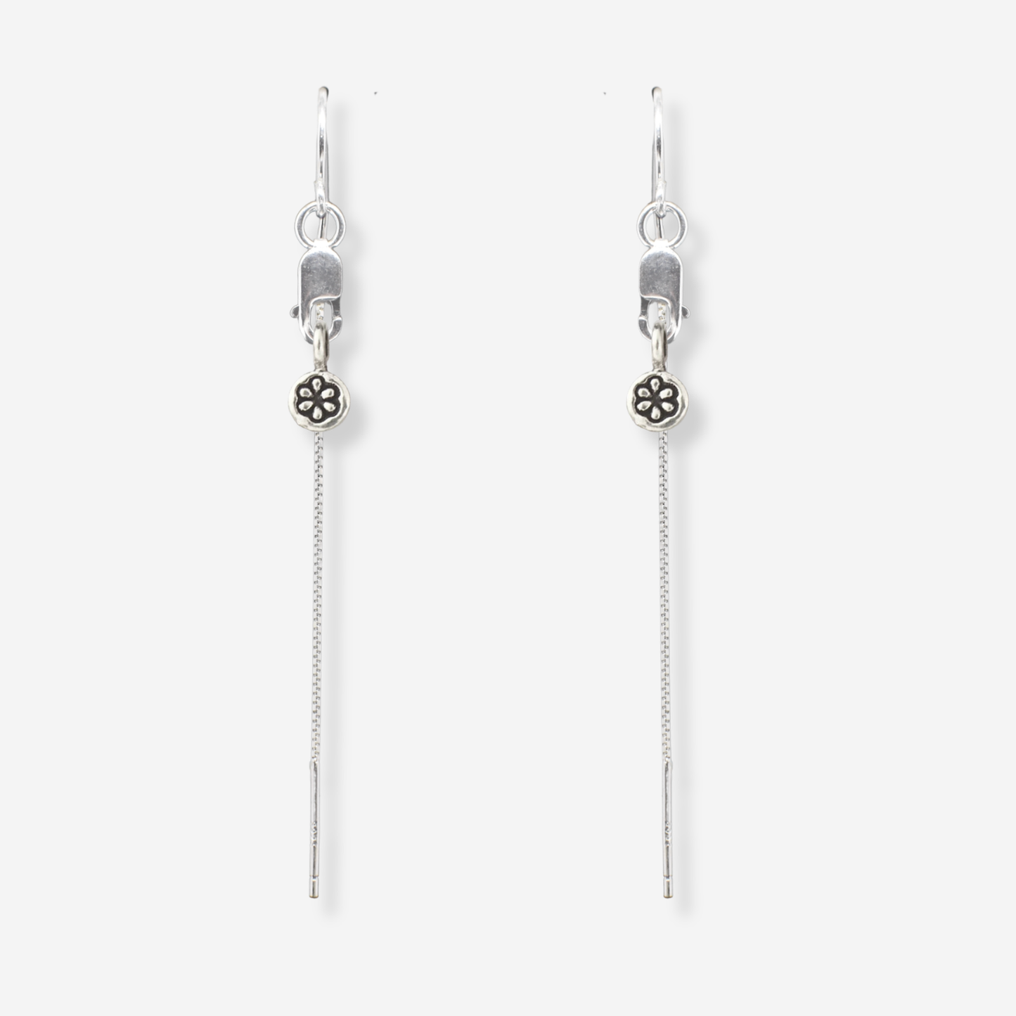 Pair of silver threader earrings 